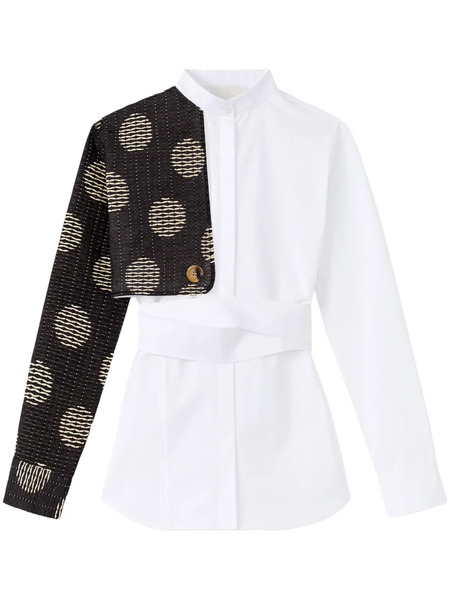  Destree Hans Polka-dot Cotton Shirt - White 
