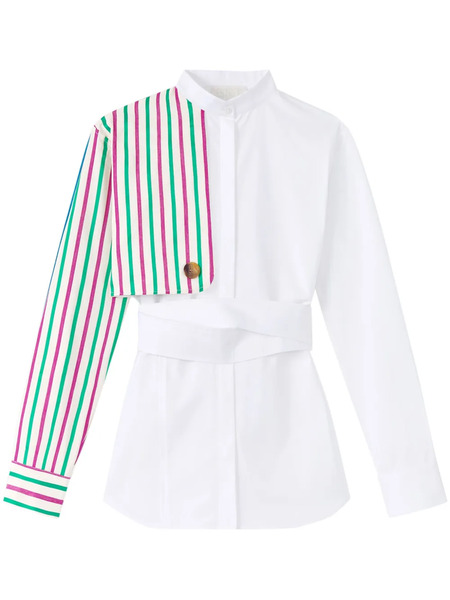  Destree Hans Striped Cotton Shirt - White 