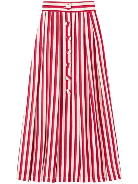  Destree Irving Striped High-waisted Skirt - Red 