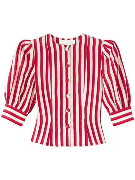  Destree Jasper Striped Blouse - Red 