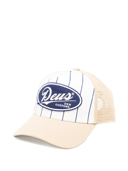  Deus Ex Machina Striped Logo-patch Baseball Cap - Neutrals 