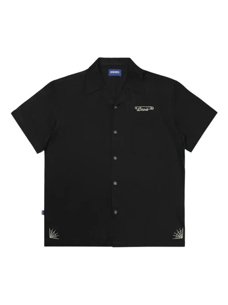  Devástates Embroidered-detail Bowling Shirt - Black 