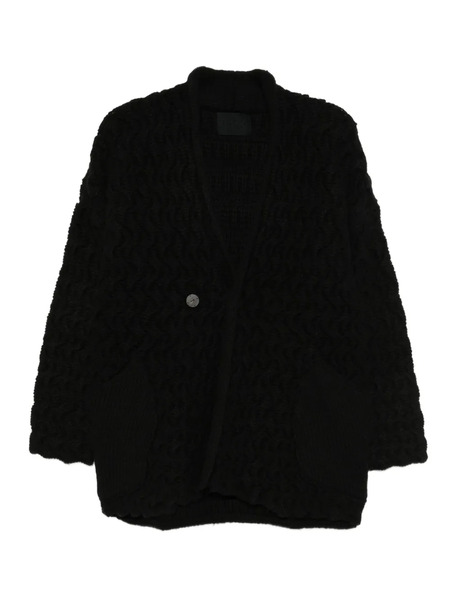  Devoa Cable-knit Cardigan - Black 