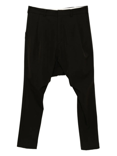  Devoa Drop-crotch Wool Trousers - Brown 