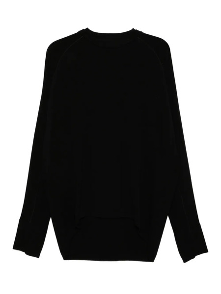  Devoa Panelled Cotton Jumper - Black 