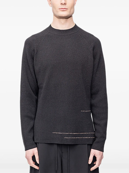 Devoa Ribbed-knit Pullover Sweater - Black 
