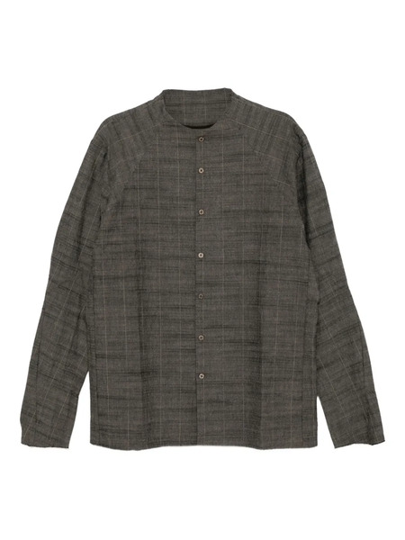  Devoa Textured Cotton Shirt - Grey 