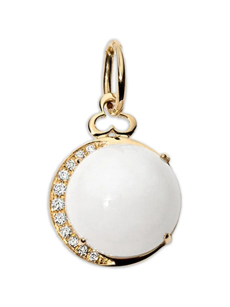  Devon Woodhill Moon Agate And Diamond Pendant - Gold 