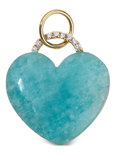  Devon Woodhill Rock Solid Heart Amazonite And Diamond Pendant - Gold 