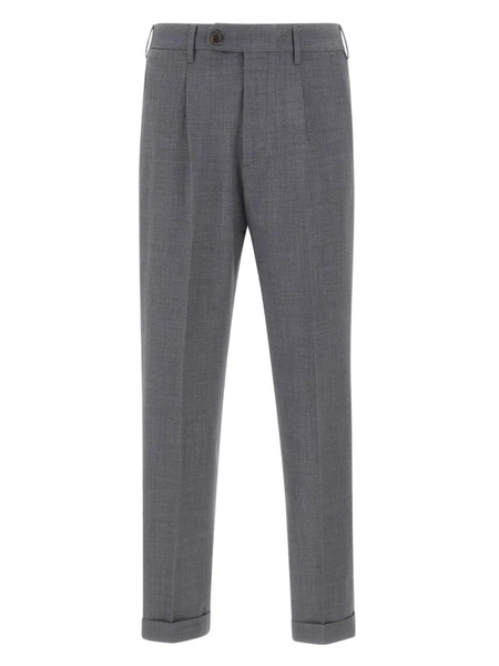  Devore Pleated-front Trousers - Grey 