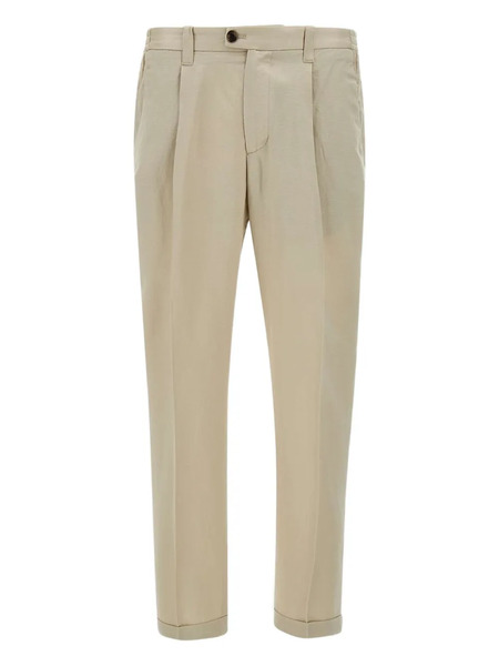  Devore Pleated-front Trousers - Neutrals 