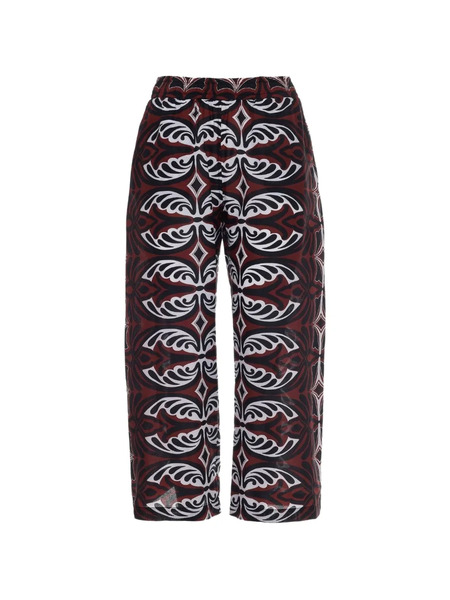  Devotion Patterned Elasticated-waistband Trousers - Brown 