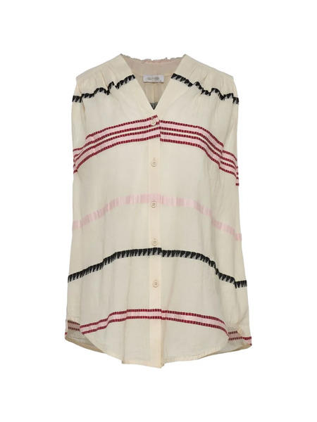  Devotion Striped Sleeveless Shirt - Neutrals 