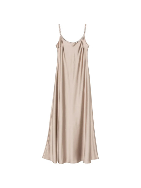 D.exterior Chain-trim Midi Dress - Neutrals 