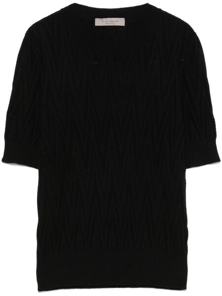  D.exterior Chevron-knit Sweater - Black 