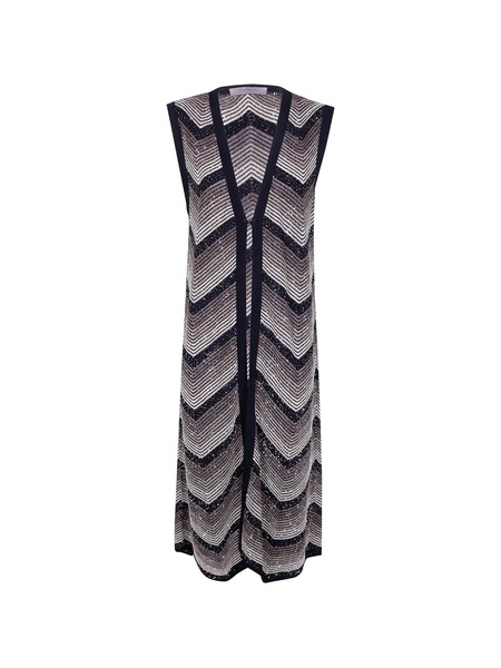  D.exterior Chevron Sequin Knitwear - Black 
