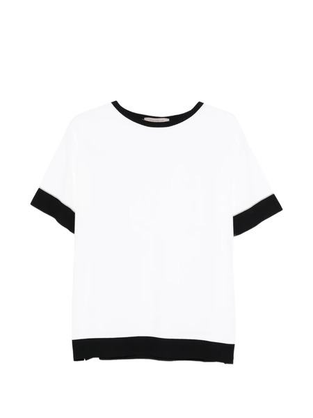  D.exterior Contrast-trim T-shirt - White 