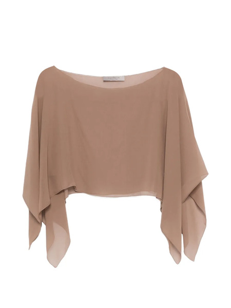  D.exterior Drape Top - Brown 