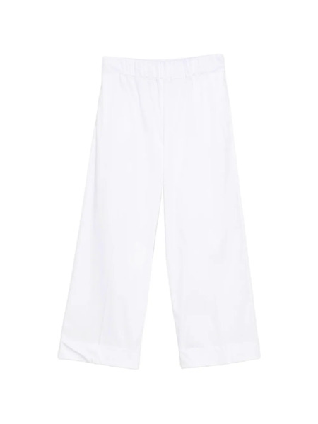  D.exterior Elasticated-waistband Cropped Trousers - White 