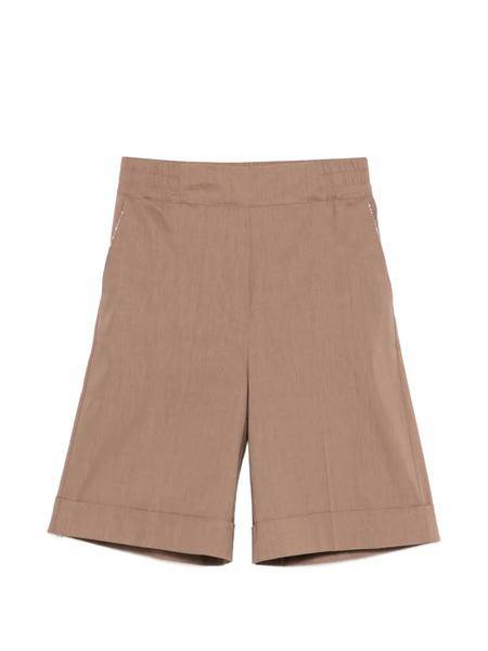  D.exterior Elasticated-waistband Knee-length Shorts - Brown 