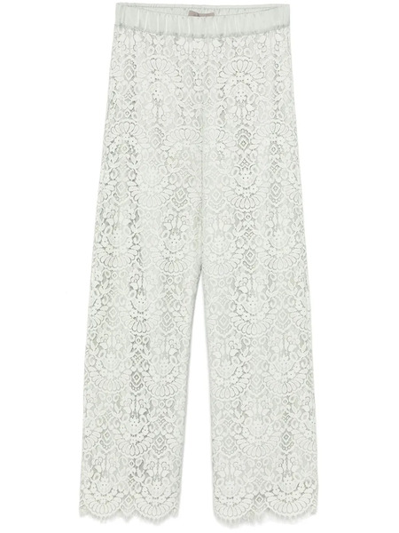  D.exterior Floral-lace Trousers - Green 