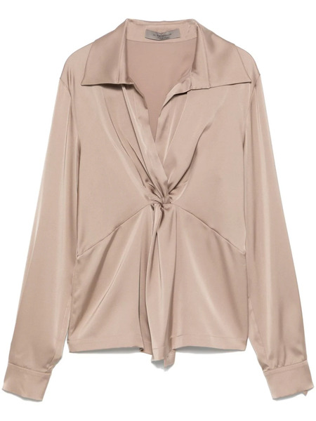  D.exterior Gathered-detail Blouse - Brown 