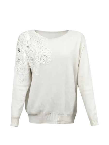  D.exterior Lace Sweater - Neutrals 