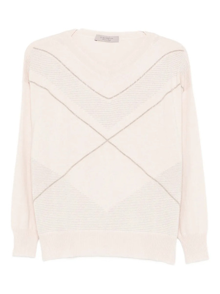  D.exterior Metallic-detail Wool Sweater - Pink 