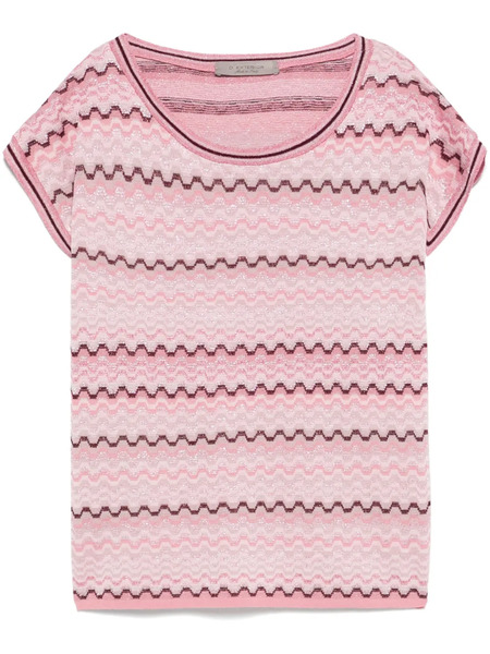  D.exterior Patterned-jacquard Top - Pink 