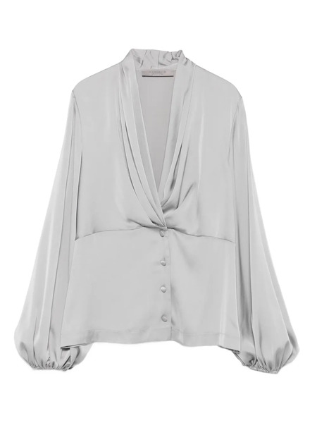  D.exterior Pleated Blouse - Grey 