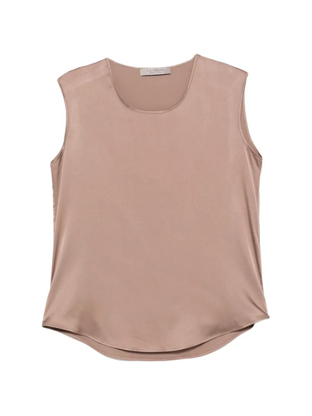  D.exterior Round-neck Sleeveless Top - Neutrals 