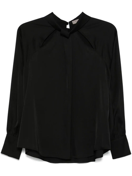  D.exterior Satin Blouse - Black 