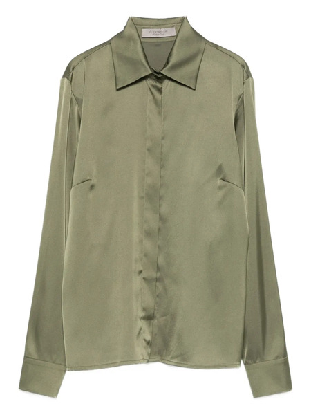 D.exterior Satin Shirt - Green 