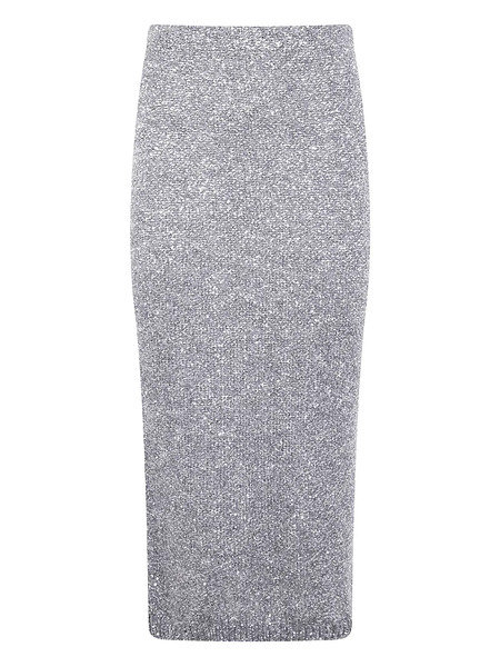  D.exterior Sequin-embellished Midi Skirt - Grey 