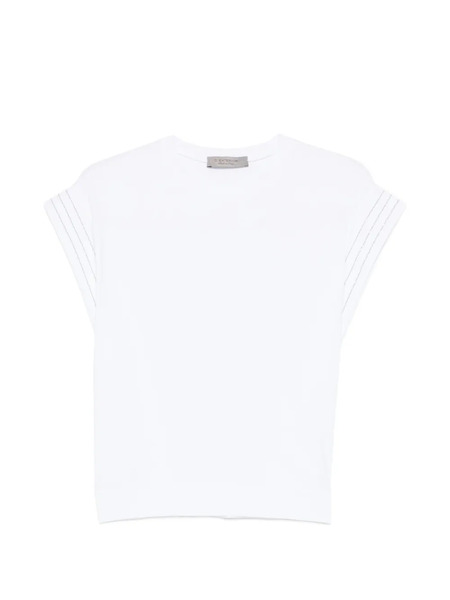  D.exterior Stripe-sleeve T-shirt - White 