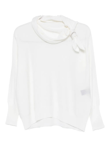  D.exterior Tie Neck Blouse - White 