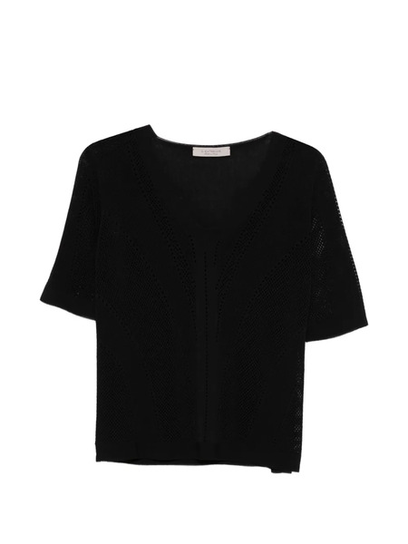  D.exterior V-neck T-shirt - Black 