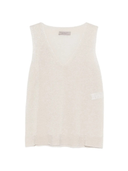  D.exterior V-neck Tank Top - Neutrals 