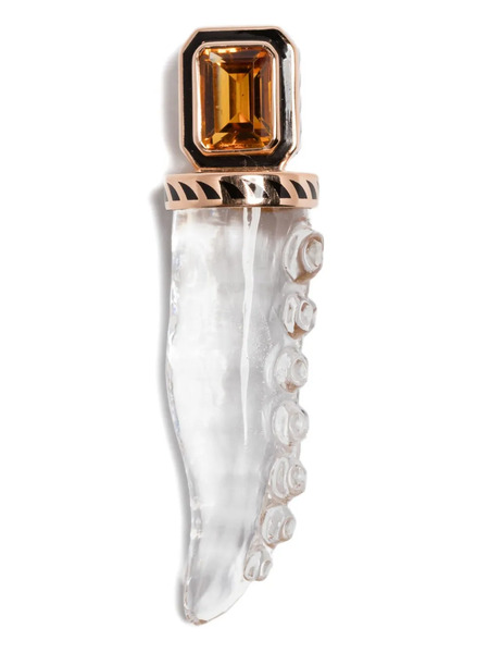  Dezso 18k Rose Gold Tentacle Multi-stone Pendant - Pink 