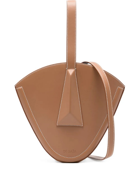  Di Gaia La Tête Leather Tote Bag - Brown 