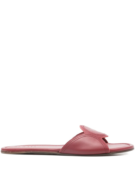 Di Gaia Lucia Slip-on Leather Sandals - Red 