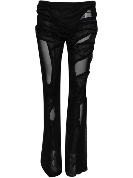  Di Petsa Hand-draped Wetlook Trousers - Black 