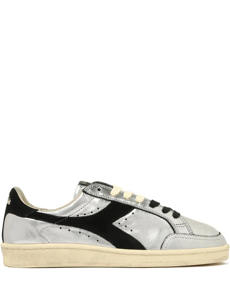  Diadora Metallic-leather Panel Sneakers - Silver 