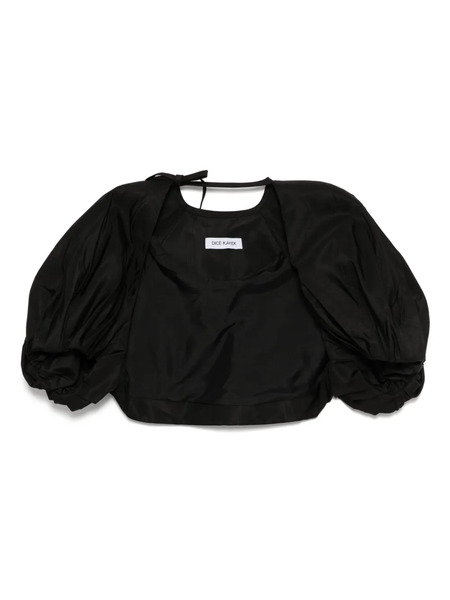 Dice Kayek Bow-detail Cape - Black 