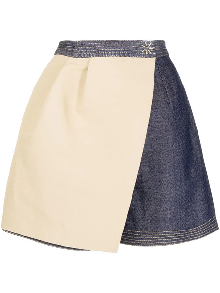  Dice Kayek Colour-block Denim Skirt - Brown 