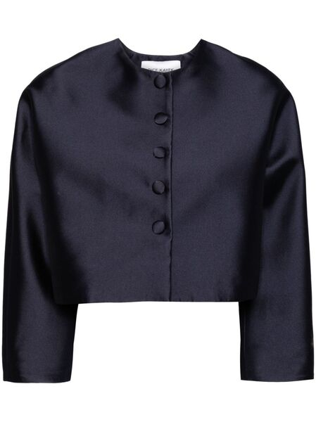  Dice Kayek Cropped Jacket - Blue 