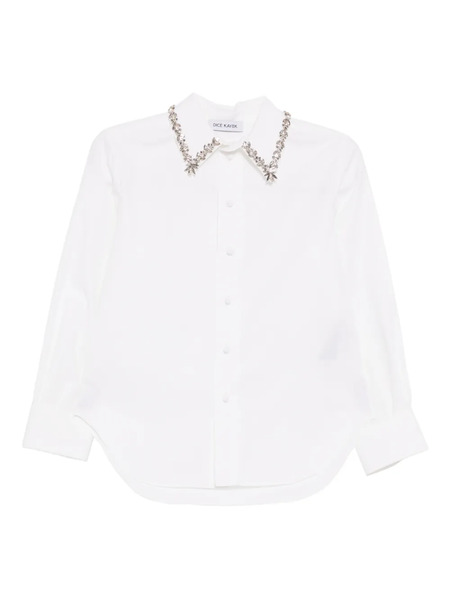  Dice Kayek Crystal-embellished Shirt - White 