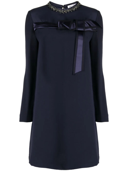  Dice Kayek Crystal-embellished Silk Minidress - Blue 