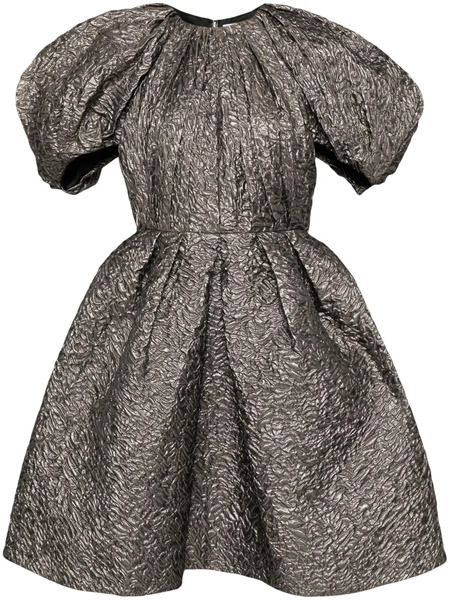  Dice Kayek Metallic Sheen Mini Dress - Silver 
