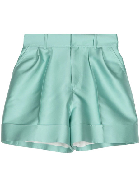  Dice Kayek Satin-finish Mini Shorts - Green 